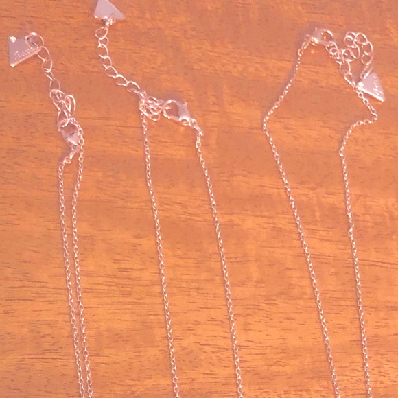 GUESS Rose Gold Rhinestone Necklaces - 3 Pc Set - Picture 2 of 2
